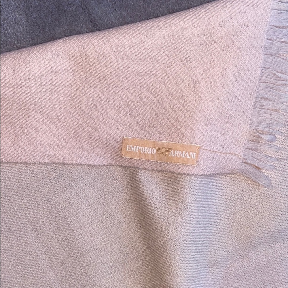 Emporio Armani blush color wool big scarf shawl